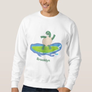 Sweatshirt Drôle tortue vague de surf dessin animé