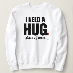 Sweatshirt Drôle verre de vin serré de Noël