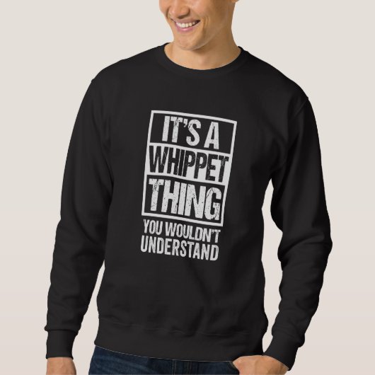 Sweatshirt Drôle Whippet Parent Citation Chien (Devant)