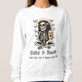 Sweatshirt Drôles Papillons de Squelette Mignons Doux Hallowe
