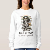 Sweatshirt Drôles Papillons de Squelette Mignons Doux Hallowe (Devant)