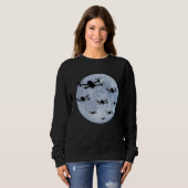 Sweatshirt Drone Pilot Drones Swarm Drone Shoal Moon (Devant entier)