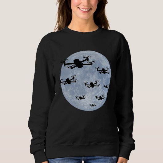 Sweatshirt Drone Pilot Drones Swarm Drone Shoal Moon (Devant)