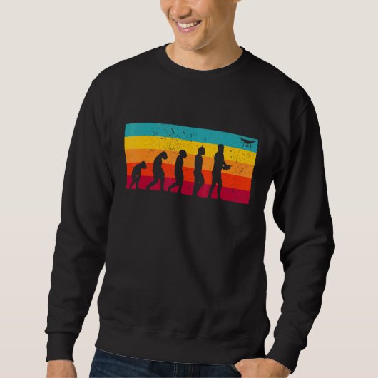 Sweatshirt Drone pilote d'évolution de drone rétro Hobby (Devant)