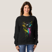 Sweatshirt Drone Splash Quadrocopter Drone Pilot Retro Drone (Devant entier)