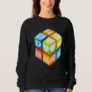 Sweatshirt Drum Et Basse Musique Aimer Cube Danse Et Fête