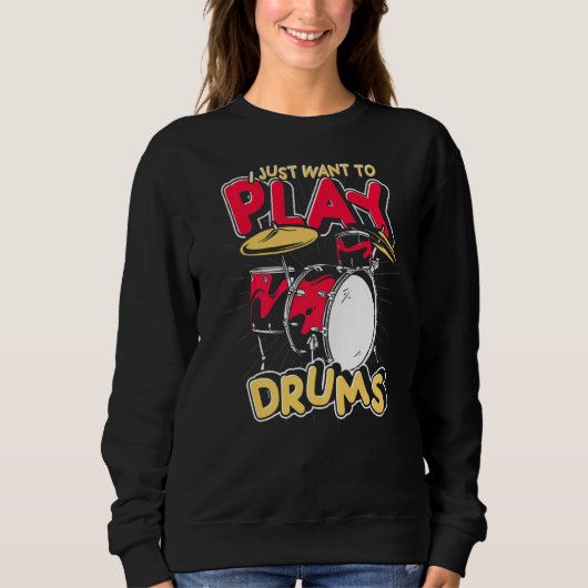 Sweatshirt Drum Set Percussion musique tambour musicien tambo (Devant)