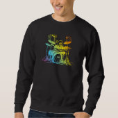 Sweatshirt Drum Set Player Cats  Drummer Cats (Devant)