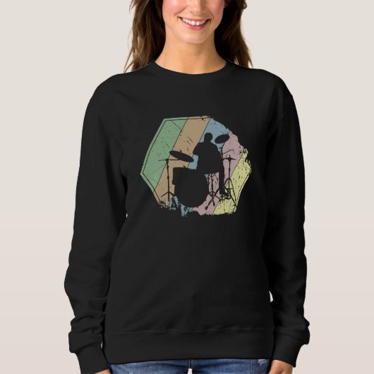 Sweatshirt Drummer Retro (Devant)