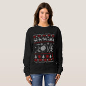 Sweatshirt Drummer Ugly Christmas Sweater (Devant entier)