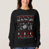 Sweatshirt Drummer Ugly Christmas Sweater (Devant)