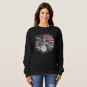 Sweatshirt Drummer USA Flag Drum Set American 4th Of July Dru (Devant entier)
