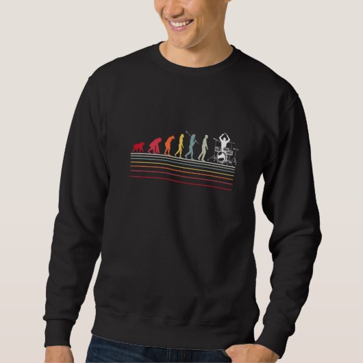 Sweatshirt Drumming Evolution Drummer Instrumentalist Rock An (Devant)