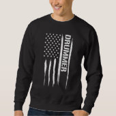 Sweatshirt Drums Drummer - American Flag Sayings_1 (Devant)