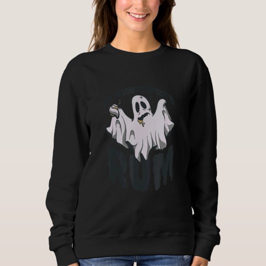 Sweatshirt Drunk Ghost Party My Favorite Spirit is Rum Hallow (Devant)