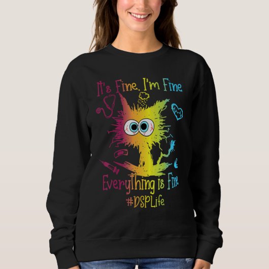 Sweatshirt DSP Life Tout va bien Coloré (Devant)