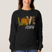 Sweatshirt Dsp Love Automne Citrouille Leopard Halloween Auto (Devant)