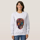 Sweatshirt du crâne mexicain (Devant entier)