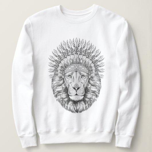 Sweatshirt du lion royal couronné (Design devant)