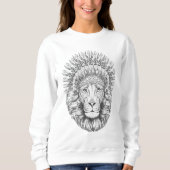 Sweatshirt du lion royal couronné (Devant)