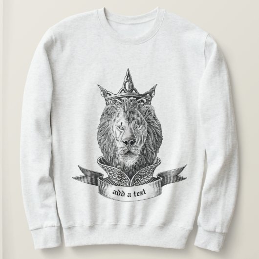 Sweatshirt du lion royal couronné (Design devant)