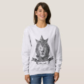 Sweatshirt du lion royal couronné (Devant entier)