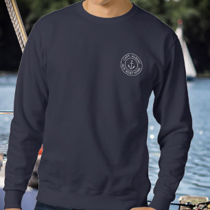 Sweatshirt du logo d'Ancre personnalisé du capitai