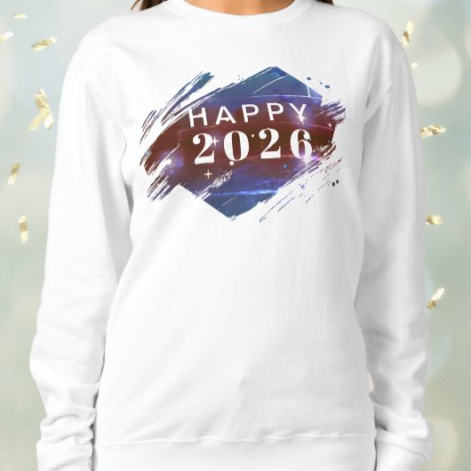 Sweatshirt du Nouvel An Blanc