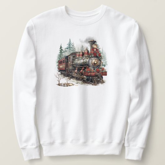 Sweatshirt du train de Noël (Design devant)