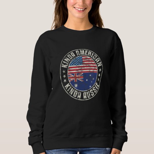 Sweatshirt Dual Citizenship American Australian Australia Usa (Devant)