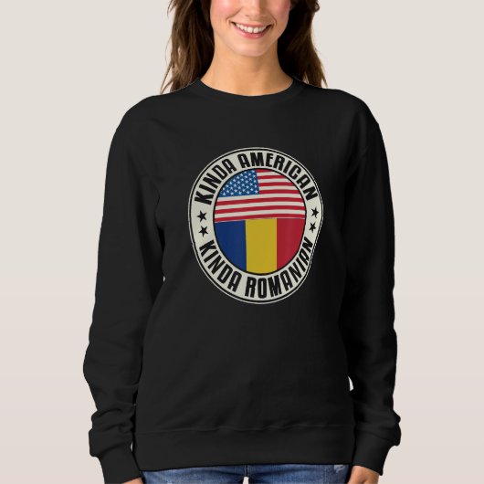 Sweatshirt Dual Citizenship American Romanian Romania Usa Fla (Devant)