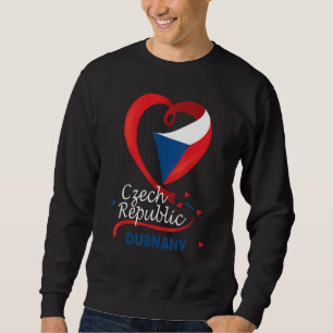 Sweatshirt Dubnany République Tchèque Drapeau Cardiaque Lion