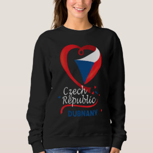 Sweatshirt Dubnany République Tchèque Drapeau Cardiaque Lion