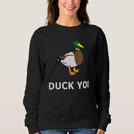 Sweatshirt Duck You Orthographe Erreur Correction automatique (Devant)