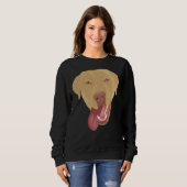 Sweatshirt Dudley Labrador Retriever Puppy Face (Devant entier)