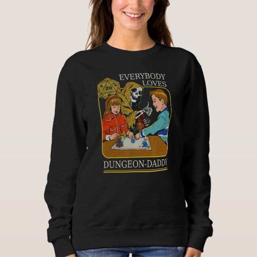 Sweatshirt Dungeon Père Rpg Rôle Jeu Jeu Jeu Jeu Jeu Dice D2 (Devant)