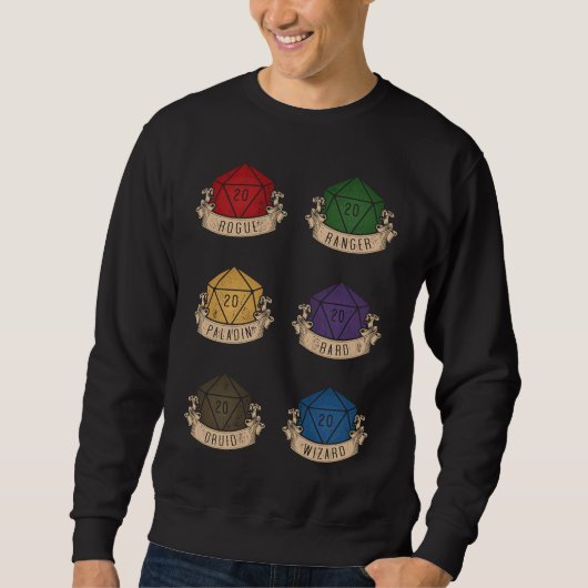 Sweatshirt Dungeons Dice RPG Chaque bonne histoire (Devant)