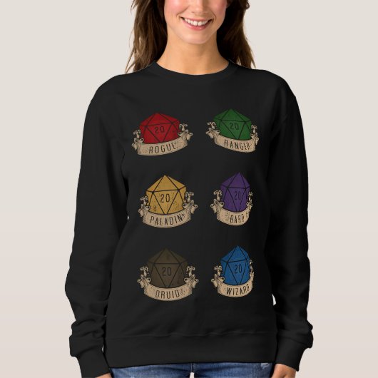 Sweatshirt Dungeons Dice RPG Chaque bonne histoire (Devant)