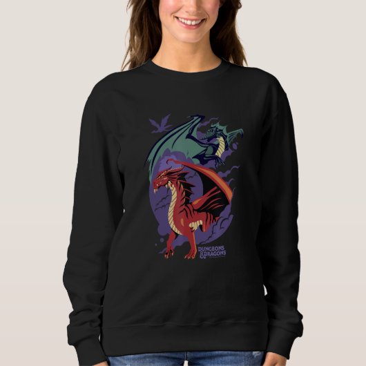 Sweatshirt Dungeons & Dragons Red & Black Dragons Portrait (Devant)
