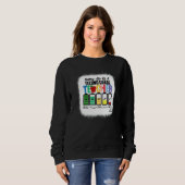 Sweatshirt Durée de vie de la batterie d'un professeur de CE1 (Devant entier)