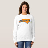 Sweatshirt Durham Caroline du Nord Conception de script - For (Devant entier)