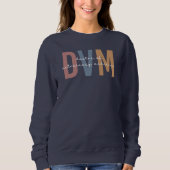 Sweatshirt DVM Docteur en médecine vétérinaire Cadeaux (Devant)
