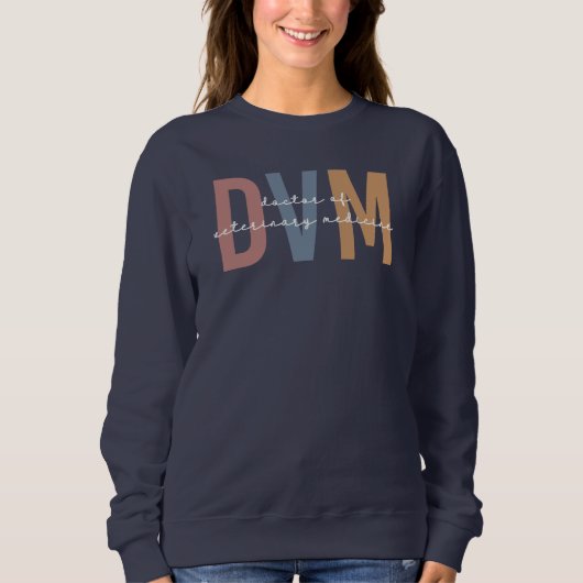 Sweatshirt DVM Docteur en médecine vétérinaire Cadeaux (Devant)