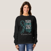 Sweatshirt Dysautonomia Awareness Month Teal Ribbon (Devant entier)