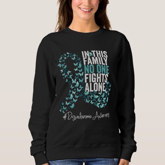 Sweatshirt Dysautonomia Awareness Month Teal Ribbon (Devant)