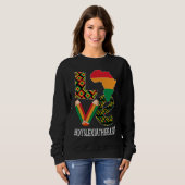 Sweatshirt Dyslexia Therapist Love African American Black His (Devant entier)