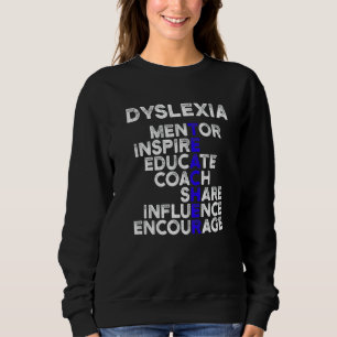 Sweatshirt Dyslexie Professeur Thérapeute Éduquer Dyslexique