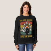 Sweatshirt Dziadziu Full Time Dziadziu Part Time Bowler  Poli (Devant entier)