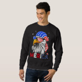Sweatshirt Eagle American Flag 4th of July Merica Men Woman U (Devant entier)