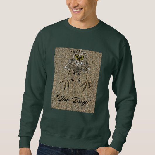 Sweatshirt Eagle Baby & Footprints in the Sand "One Day" (Devant)